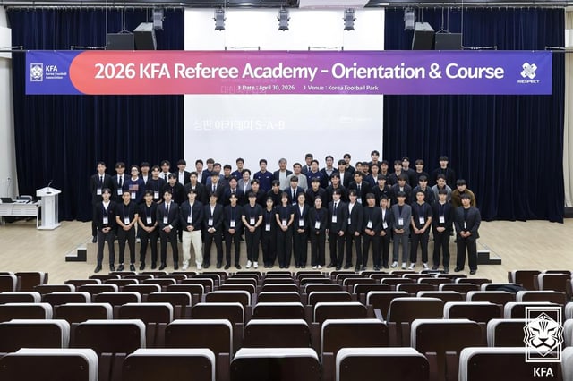 /KFA는 지난달 30일 천안 코리아풋볼파크에서 '2026 KFA 심판 아카데미(S·A·B코스) 통합 오리엔테이션'을 개최했다. 사진=KFA 제공