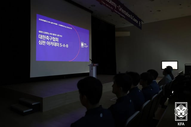 KFA는 지난달 30일 천안 코리아풋볼파크에서 '2026 KFA 심판 아카데미(S·A·B코스) 통합 오리엔테이션'을 개최했다. /사진=KFA 제공