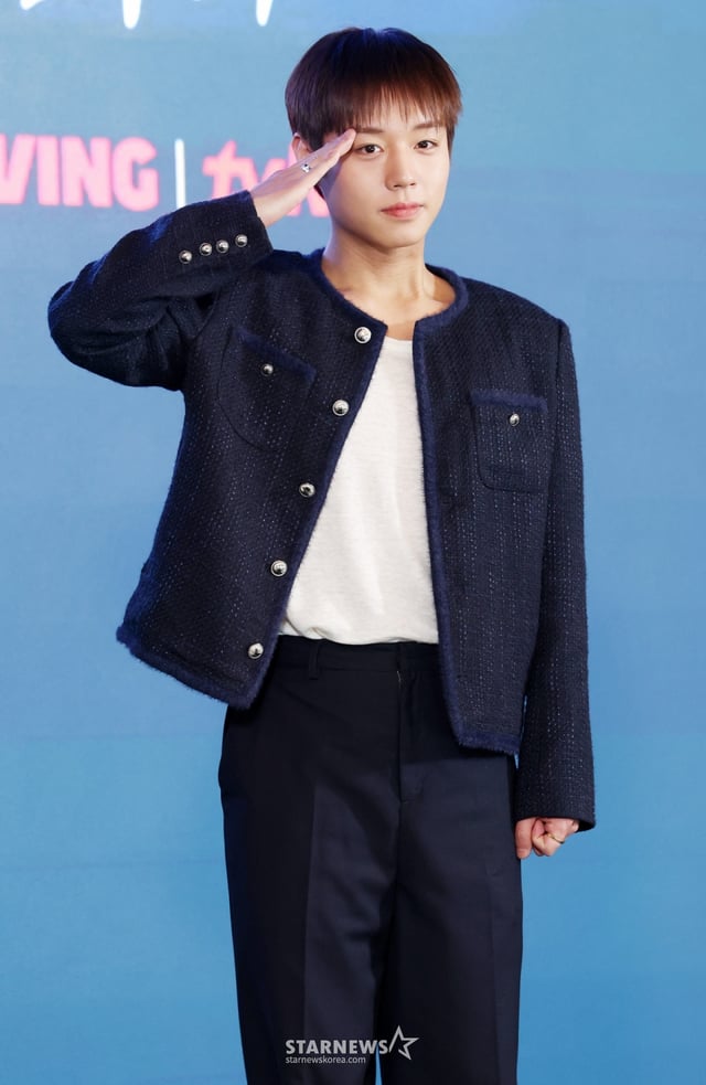 배우 박지훈이 6일 서울 광진구 풀만 앰배서더 호텔에서 진행된 티빙 드라마 '취사병 전설이 되다' 제작발표회에 참석해 포즈를 취하고 있다. /2026.05.06 /사진=김휘선 hwijpg@