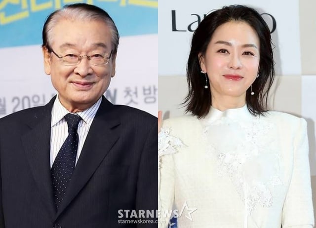 고 이순재(왼쪽), 김정난 /사진=스타뉴스