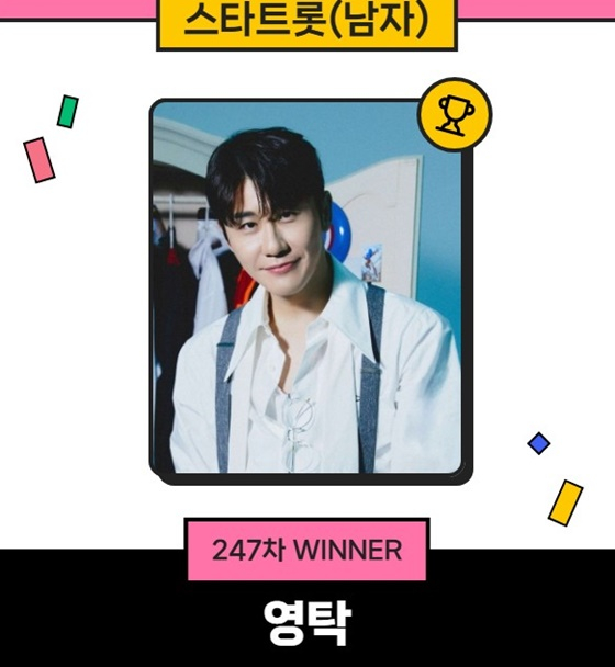 /사진=스타랭킹 남자 트롯 1위 영탁