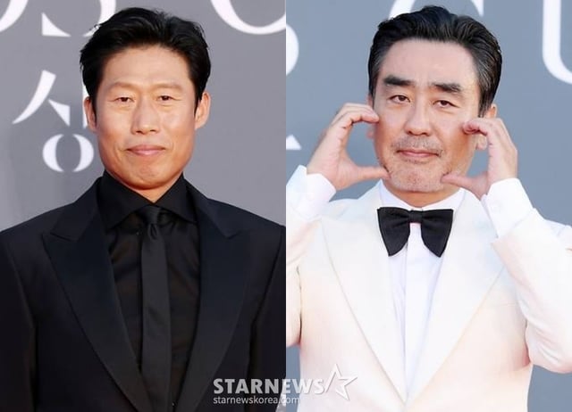 유해진(왼쪽), 류승룡 /사진=김휘선 기자