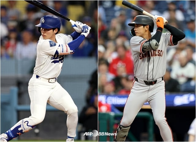 Kim Hye-seong (left) and Lee Jung-hoo. /AFPBBNews=NEWS1