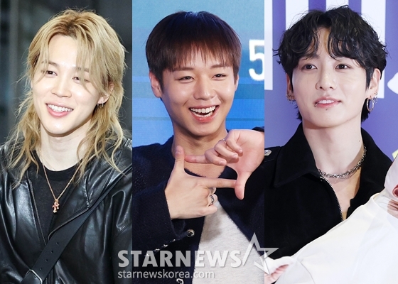지민, 박지훈, 정국(왼쪽부터) /사진=스타뉴스