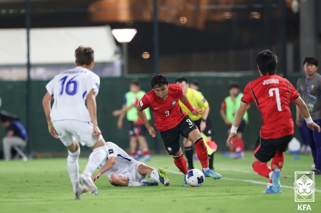 2026 아시아축구연맹(AFC) U17 아시안컵 8강 우즈베키스탄전 경기 모습. /사진=대한축구협회 제공
