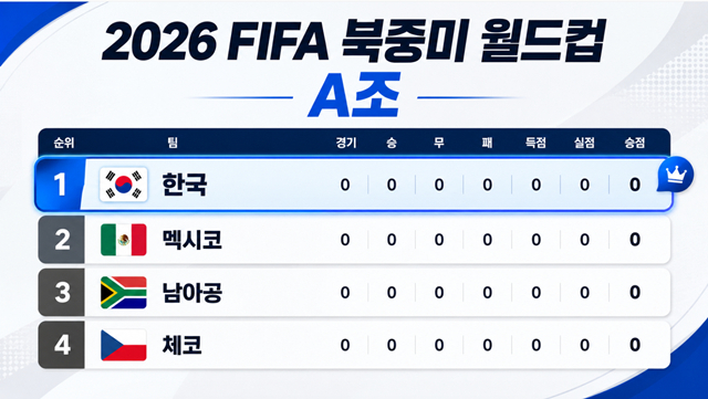 한국 축구 대표팀의 2026 국제축구연맹(FIFA) 북중미 월드컵 조편성. /사진=AI 제작 이미지.