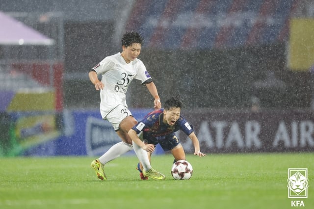 20일 오후 7시 수원종합운동장에서 열린 아시아축구연맹(AFC) 여자 챔피언스리그(AWCL) 준결승 경기 중. /사진=대한축구협회(KFA) 제공
