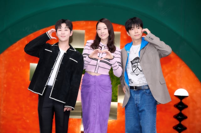 왼쪽부터 딘딘, 한혜진, 장우영