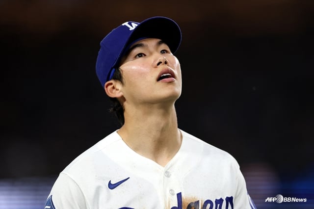 아쉬워하는 김혜성. /AFPBBNews=뉴스1