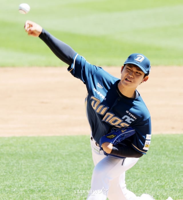 다오노스 신영우가 5월 5일 어린이날 인천SSG랜더스필드에서 열리는 2026KBO리그 SSG랜더스와 NC다이노스 경기에서 선발로 나서 역투하고 있다.. 2026.05.05. /사진=강영조 cameratalks@