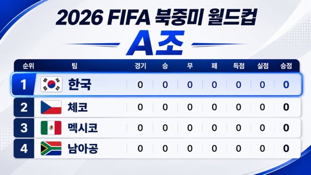 South Korea's Group A draw. /Photo=AI-generated image.