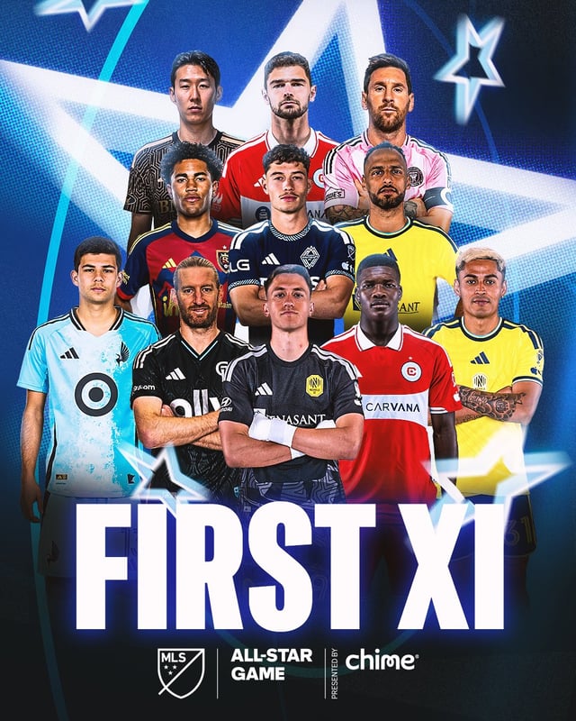 2026 미국 메이저리그사커(MLS) 올스타 퍼스트 일레븐에 선정된 손흥민(맨 뒷줄 왼쪽). /사진=MLS 홈페이지 캡처