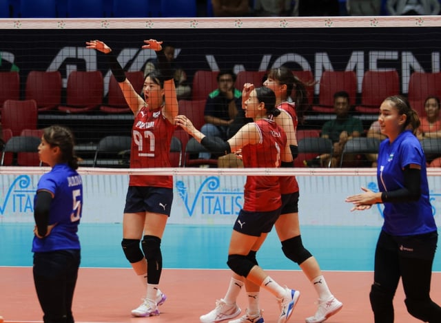 7일(한국시간) 필리핀 캔던 시티에서 열린 2026 아시아배구연맹(AVC) 네이션스컵 조별리그 A조 2차전 우즈베키스탄전에 나선 대한민국 여자배구 대표팀 선수들. /사진=AVC 제공