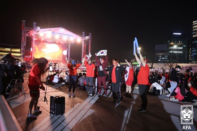 지난 2022 카타르 월드컵 당시 광화문 거리응원 현장. /사진=대한축구협회 제공