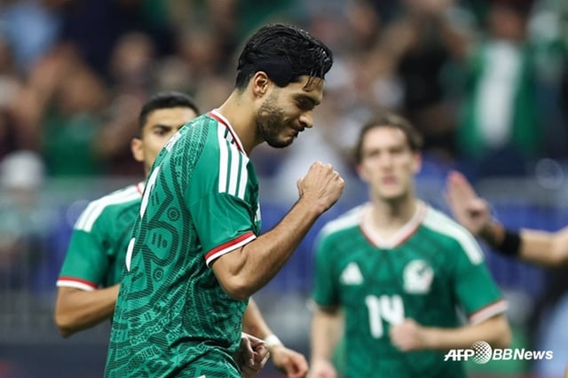 멕시코 축구대표팀 공격수 라울 히메네스. /AFPBBNews=뉴스1