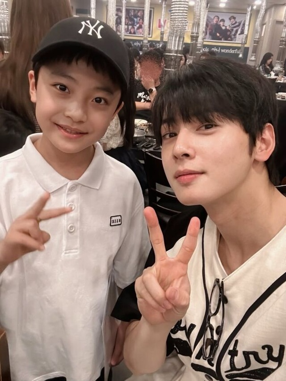 서우진, 차은우/사진=서우진 SNS
