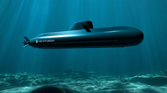 HD現代重工業が独自開発した輸出用潜水艦(HDS-2300)の鳥瞰図/写真提供=HD現代