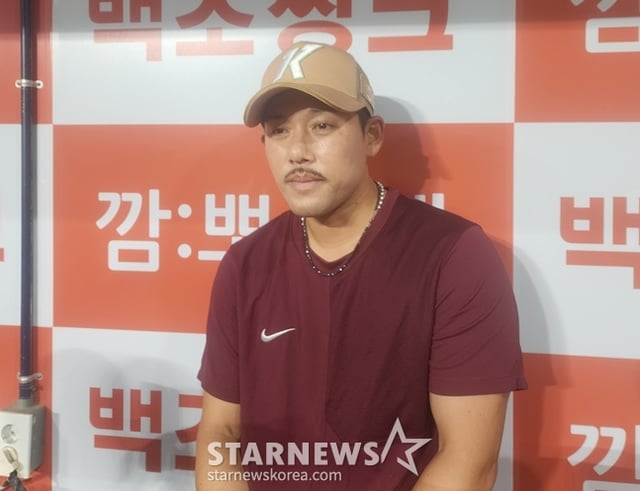 지난 5월 21일 취재진과 인터뷰를 진행하고 있는 이용규. /사진=박수진 기자