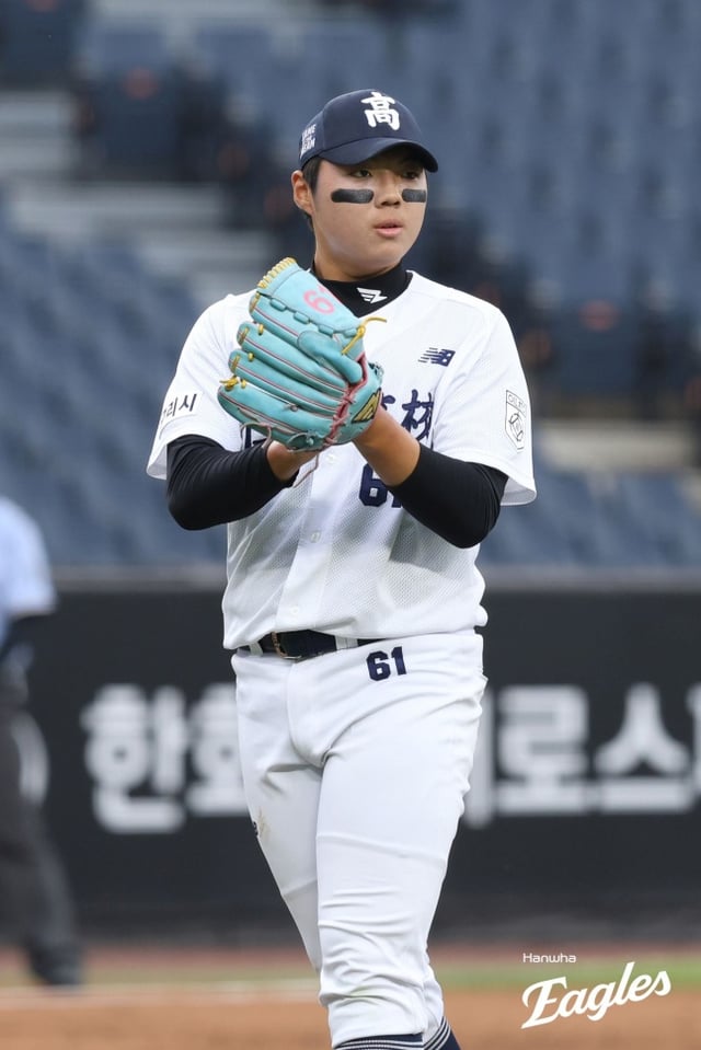 인창고 윤예성이 8일 대전 한화생명볼파크에서 열린 제4회 한화이글스배 고교-대학 올스타전에 출전했다. /사진=한화 이글스 제공
