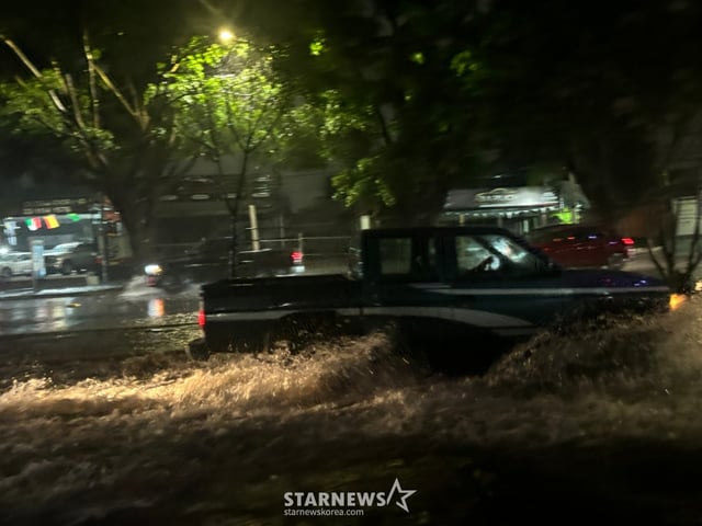 과달라하라 시내 집중폭우 당시. /사진=박건도 기자