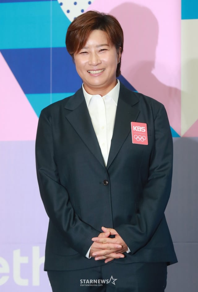 골프 전 국가대표 박세리가 26일 오전 서울 여의도 KBS에서 진행된 '2024 파리하계올림픽 KBS 방송단' 발대식에 참석해 포즈를 취하고 있다. /2024.06.26 /사진=이동훈