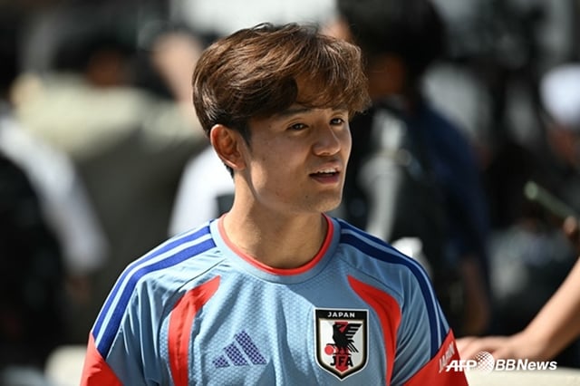 Takafusa Kubo, forward for the Japan national football team. /AFPBBNews=NEWS1