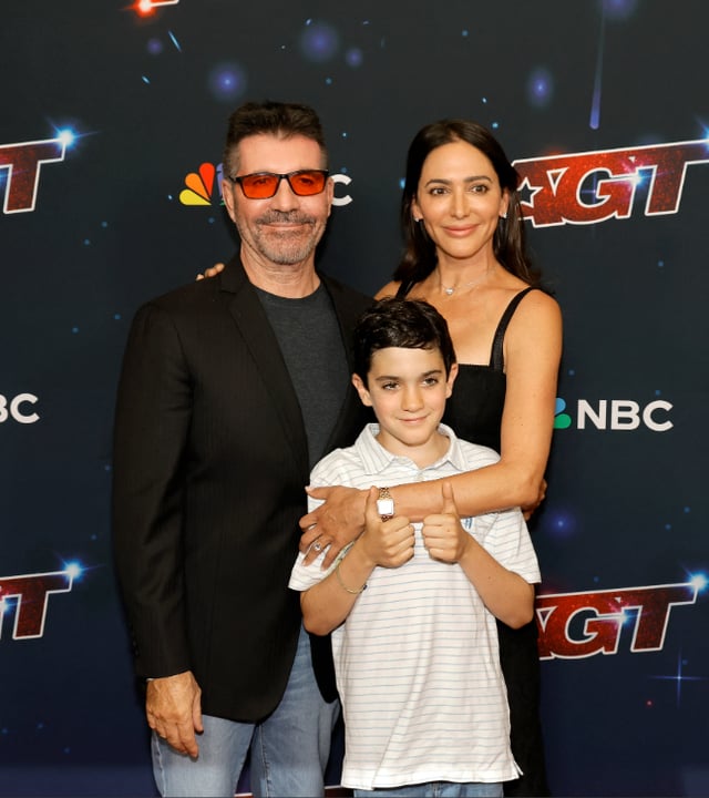 Simon Cowell-Lauren Silverman couple and son /AFPBBNews=NEWS1