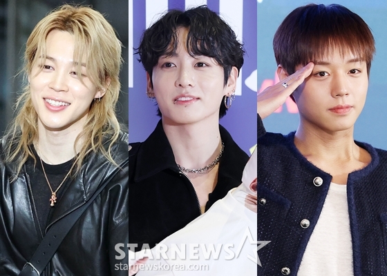 BTS Jimin, BTS Jung-kook, Park Ji-hoon (from left) /Photo=StarNews
