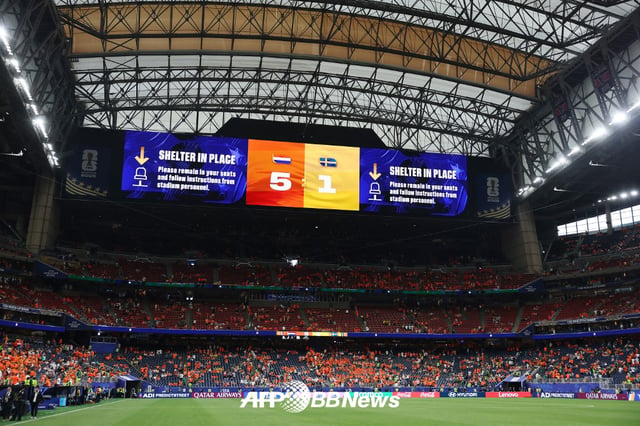21일 미국 휴스턴 스타디움에서 열린 2026 FIFA 북중미 월드컵 조별리그 F조 2차전에서 스웨덴을 5-1로 대파한 네덜란드. /AFPBBNews=뉴스1
