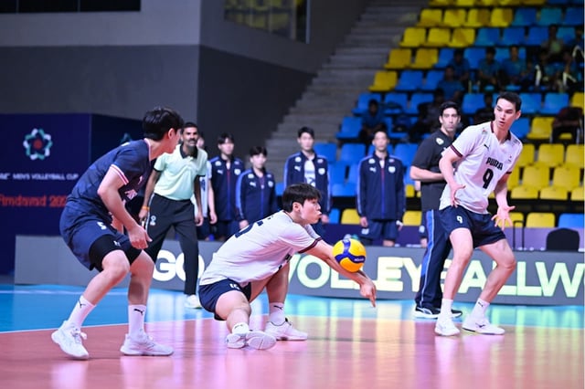 20일(현지시간) 인도 아마다바드에서 열린 2026 아시아배구연맹(AVC)컵 조별리그 B조 1차전 태국전 경기 모습. /사진=AVC 제공