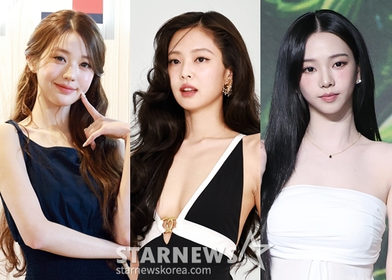 장원영, 제니, 카리나(왼쪽부터) /사진=스타뉴스