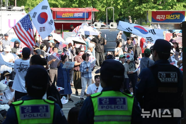 잠실 봉쇄 시위. /사진=뉴시스 제공
