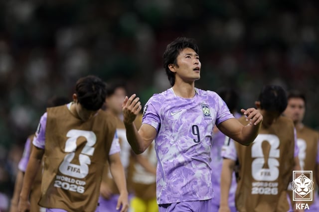 대한민국 축구 구각대표팀 공격수 조규성. /사진=대한축구협회 제공