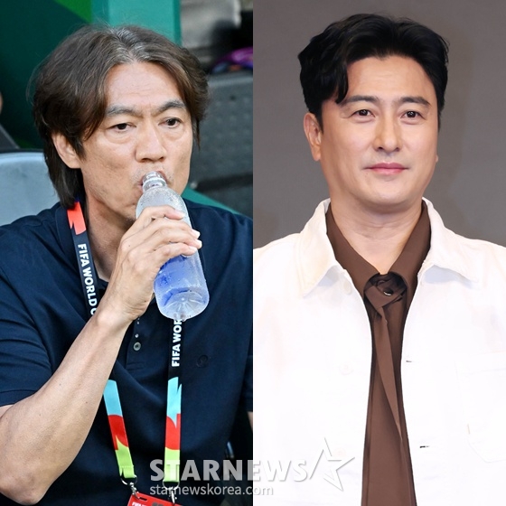 왼쪽부터 홍명보, 안정환 /사진=스타뉴스