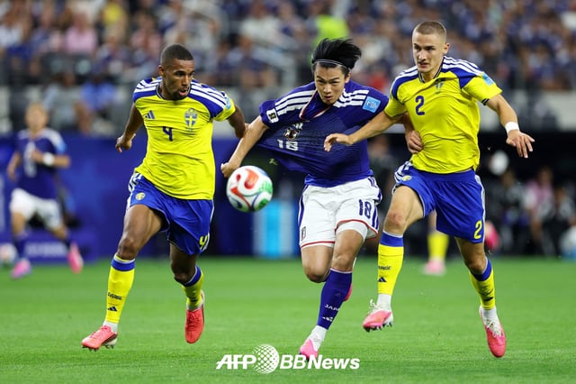 A scene from the 2026 FIFA North American World Cup Group F third match between Japan and Sweden held at the Dallas Stadium in the United States on the 26th. /AFPBBNews=NEWS1