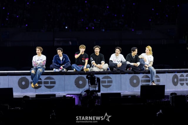 그룹 방탄소년단(BTS)이 13일 부산 아시아드 주경기장에서 진행된 'BTS WORLD TOUR 'ARIRANG' IN BUSAN' 콘서트에서 멋진 공연을 펼치고 있다, /사진제공=하이브 2026.06.13 /사진=이동훈 photoguy@