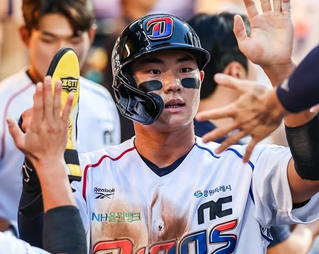 26일 키움전에 나섰던 김주원의 모습. /사진=NC 다이노스