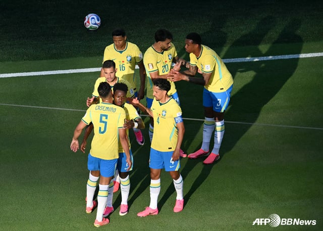 Jugadores de la selección de Brasil. /AFPBBNews=NEWS1