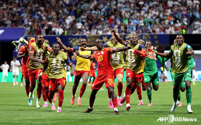 Congo players celebrating. /AFPBBNews=NEWS1