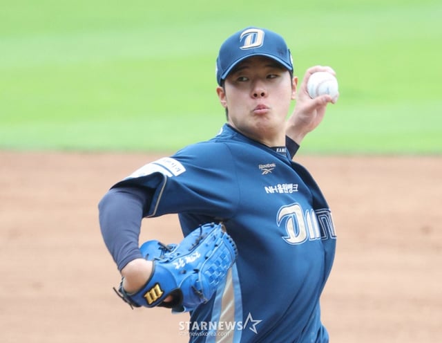 2026 신한 SOL KBO리그 LG 트윈스 대 NC 다이노스 경기가 3일 서울 잠실야구장에서 열렸다. NC 김영규가 역투하고 있다. /사진=김진경 kim.jinkyung@