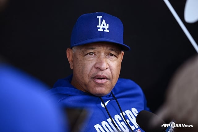 Dave Roberts, Dodgers manager. /AFPBBNews=NEWS1