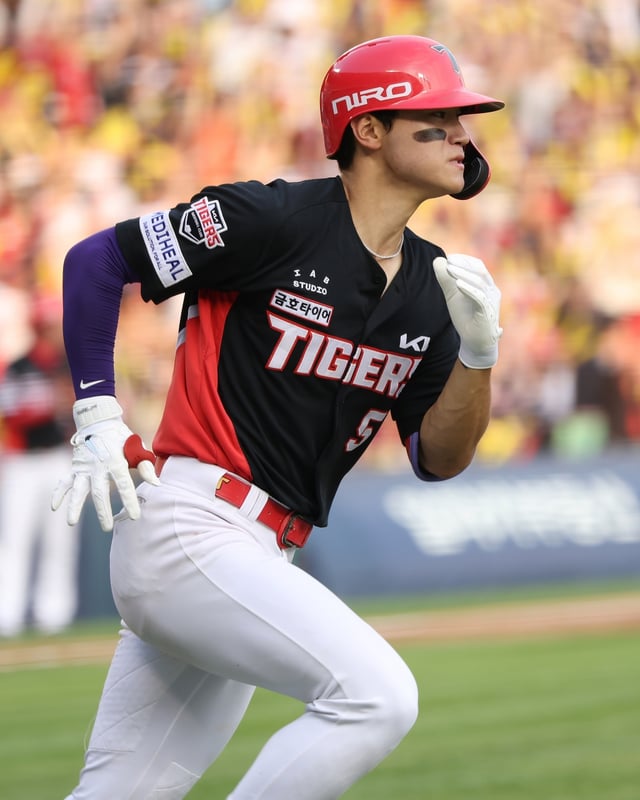 28日、KIAタイガースの金ドヨンの姿。 /写真=KIAタイガース提供