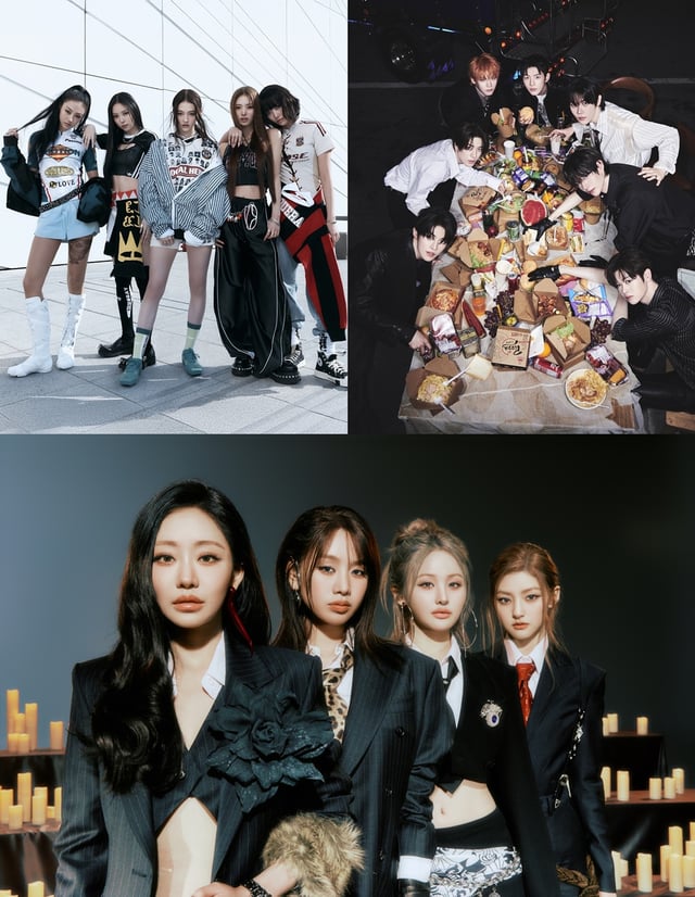 미야오, 클로즈유어아이즈, 키스오브라이프(왼쪽 위부터 시계방향) 