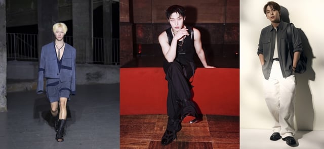 ATEEZ's Seonghwa, Mingi, and Jongho (from left) / Photo provided by Song Ji-o, Christian Louboutin, Ami