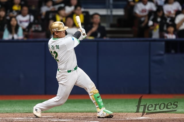 30일 LG전에서 김건희의 모습./ /사진=키움 히어로즈