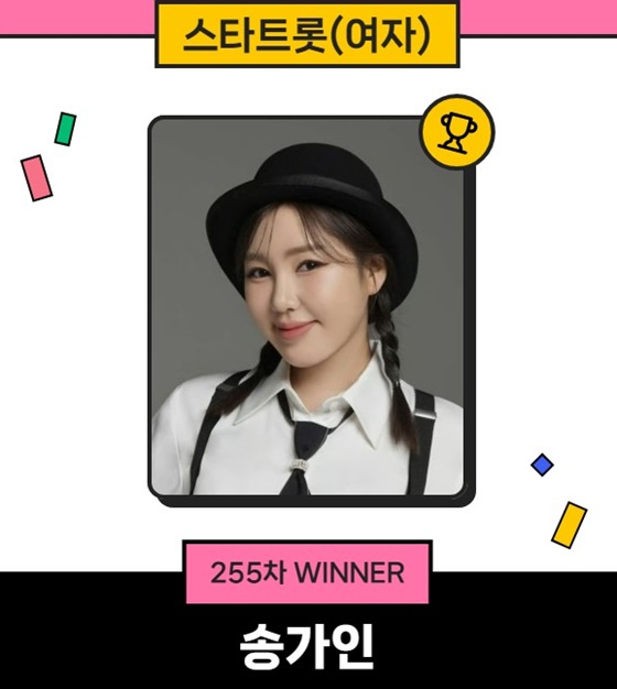 /사진=스타랭킹 1위 송가인