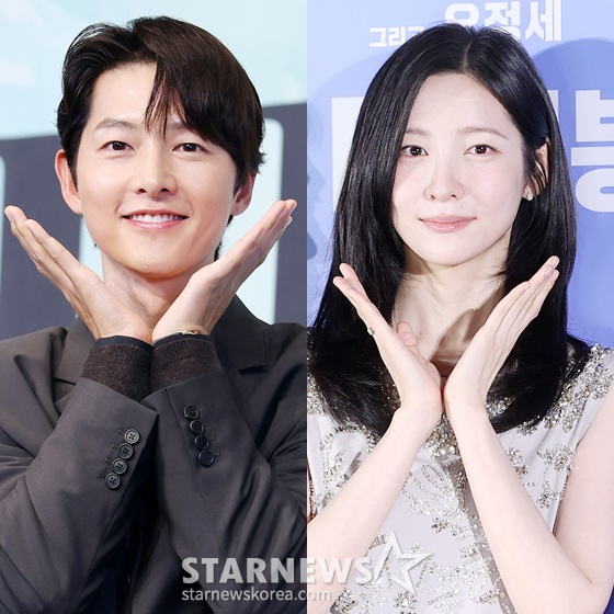 왼쪽부터 송중기, 박지현 /사진=스타뉴스