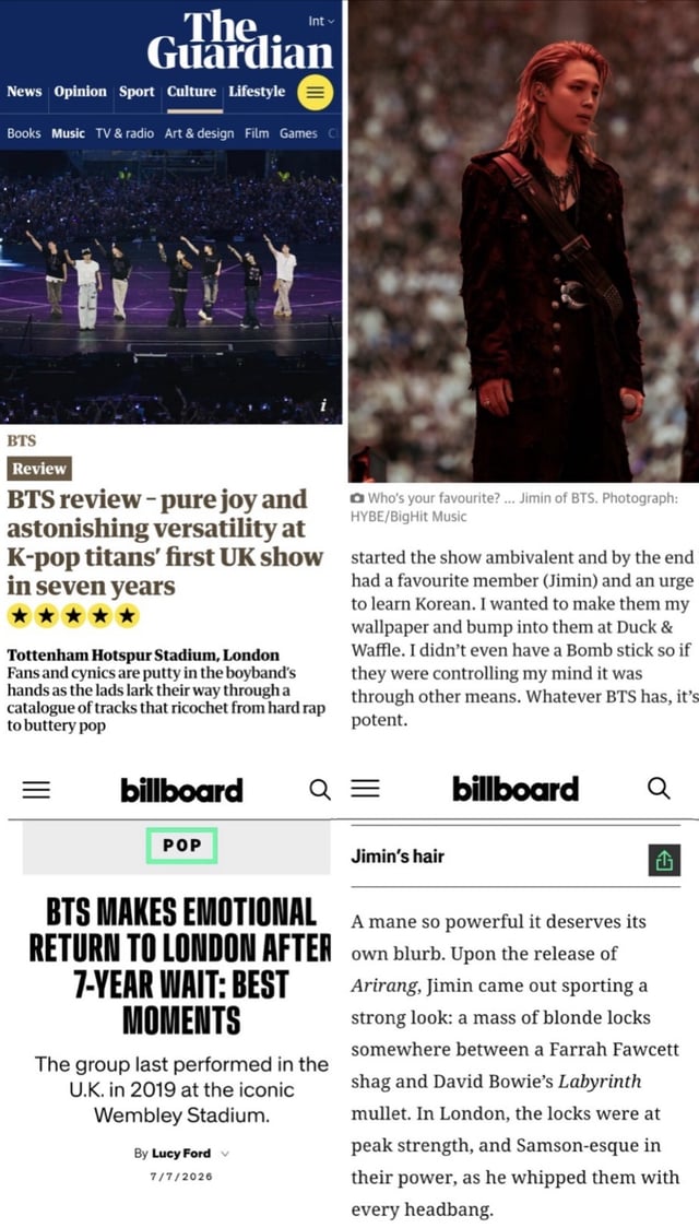 ロンドンを魅了した『サムソンパワー』..BTSのジミン、輝くカリスマ
