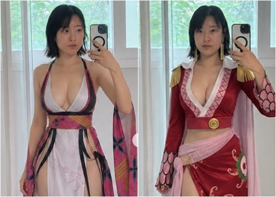 노출 논란이 불거진 코스프레용 의상을 입은 이세영/사진=이세영 SNS