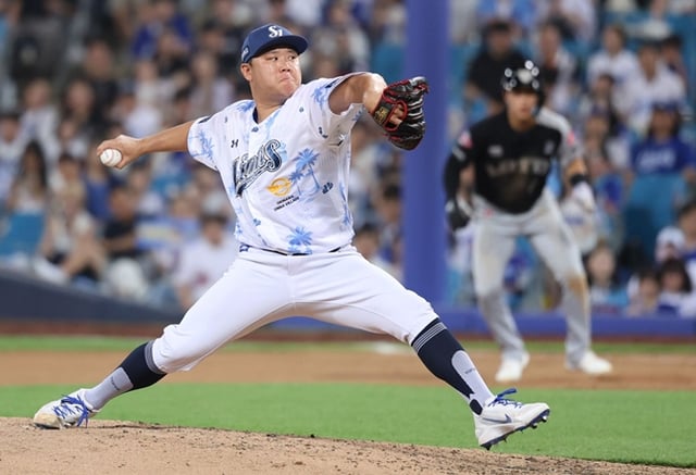 Right-handed pitcher Lee Seung-hyun takes the mound on the 16th. /Photo=Samsung Lions